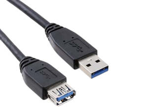 Electronic goods: 1.8m Black USB 3.0 Type-A Male to Female Extension Cable