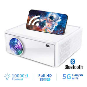 Projector: Native 1080P 5G WiFi Projector 8000LM