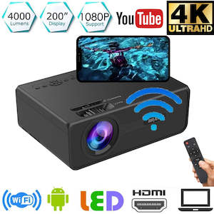 HD Projector with WiFi Screen Mirror