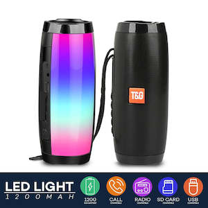 Speakers: Bluetooth Speaker LED Lights FM Radio