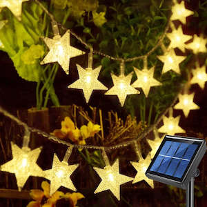 Decor Lights: 50 LED Star String Solar Lights