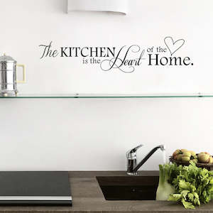 Kitchen is Heart of the Home Letter Pattern Wall Sticker Removable DIY wall art