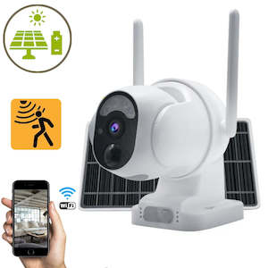 Solar Powered Cameras: Solar Wireless HD 1080P Security Camera with Sensor lights