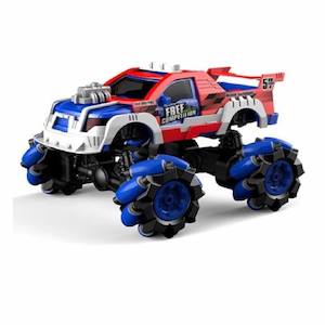 Offroad Racing Truck with Sidewinder Wheels 1:14 Blue/Red