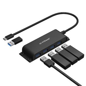 USB Adapters: mbeat Mountable 4-Port USB-C Hub USB-A X4 with USB-C TO USB-A Adapter