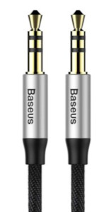 New: Baseus Yiven Audio Cable（Male to Male) M30, 1.5m Silver+Black