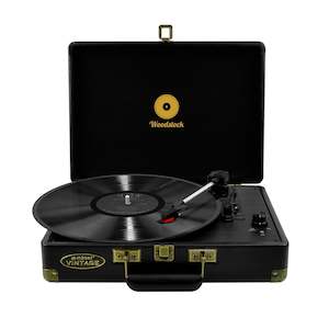 mbeat Woodstock Retro Turntable Player - Black