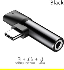 Usb Firewire: Baseus L41 Type-C (input) for Type-C female connectors + 3.5 mm female connector adapters Black