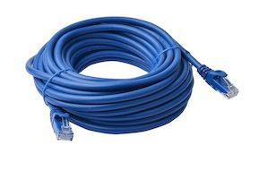 Cat 6a UTP Ethernet Cable, Snagless - 50m Blue