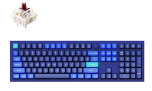 Keychron Q6 ANSI Full Size Layout 104 Key Blue Full Assembled Knob Brown Switch …