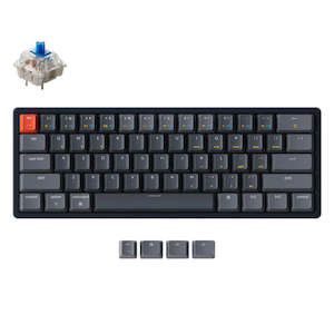 Keychron K12 ANSI 60% Keyboard - Blue Switch RGB Hot-Swappable Mechanical Wirele…