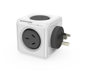 Allocacoc: ALLOCACOC POWERCUBE 2 Outlets,  2 USB,   Grey