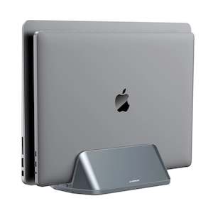 Mbeat: mbeat® Stage S5 Adjustable Dual Bay Tablet, Laptop and MacBook Vertical Stand (Space Grey)