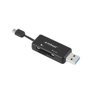 mbeatÂ® Ultra dual USB 3.0 reader for PCs, Smartphones & Tablets