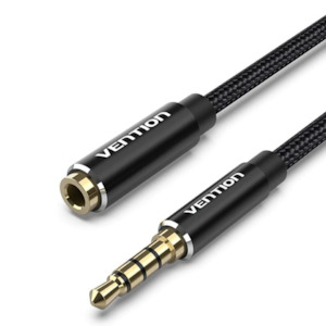 Vention Cotton Braided TRRS 3.5mm Male to 3.5mm Female Audio Extension Cable 2M …