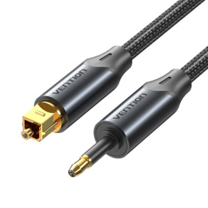 Audio Cables: Vention Toslink to Mini Toslink Optical Audio Cable 3M Black Aluminum Alloy Type