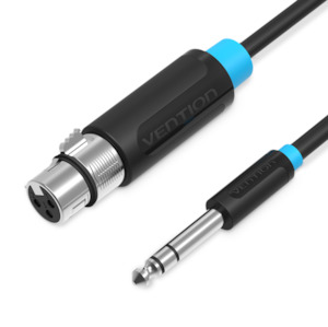 Audio Cables: Vention 6.35mm TRS Male to XLR Female Audio Cable 2M Black