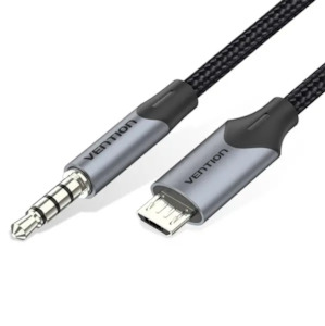 Audio Cables: Vention Micro USB Male to TRRS 3.5mm Male Audio Cable 2M Black