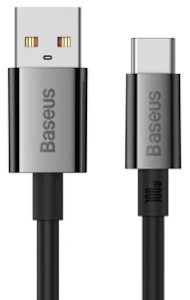 Baseus Superior Series Fast Charging Data Cable USB to Type-C 100W 1m Cluster Black