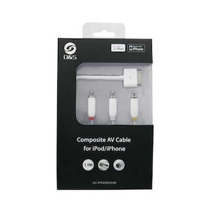 8ware: Audio/Video Cable with USB for iPod / iPhone / iPad 1.5m