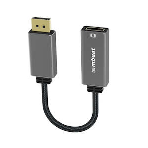 Cables Adapters: mbeat Tough Link DisplayPort to HDMI Adapter - Space Grey