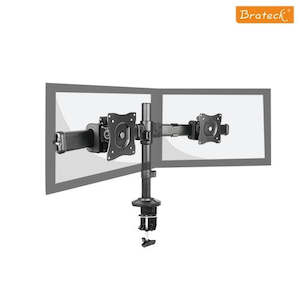 Bracom: Bracom Outstanding Dual LCD Desk Mounts with Desk Clamp VESA 75/100mm Up to 27"