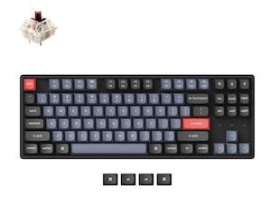 Keychron K8P-J3, 80% TKL Layout 87 Keys, Brown Switch, RGB, Hot-Swap, Gateron G …