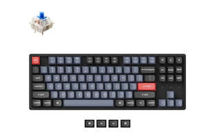 Keyboard: Keychron K8P-J2, 80% TKL Layout 87 Keys, Blue Switch, RGB, Hot-Swap, Gateron G Pro, Mechanical Wireless Keyboard Pro