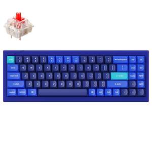 Keychron Q7-J1, 70% Layout 72 Keys, Red Switch, RGB, Blue Frame, Hot-Swap, QMK, …