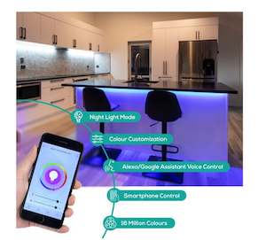 Lifestyle And Tech: mbeat activiva 2M IP65 Smart RGB Colour Changing LED Strips-Plugs into wall