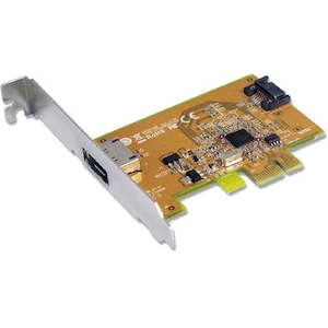 Storage Media: Sunix SATA1616 PCI Express SATA 3.0 Card 6Gbit/s - 1 Internal and 1 External Port