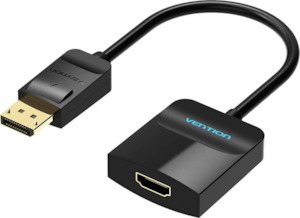 Usb Converters Adapters: Vention DP to HDMI Converter 0.15M Black