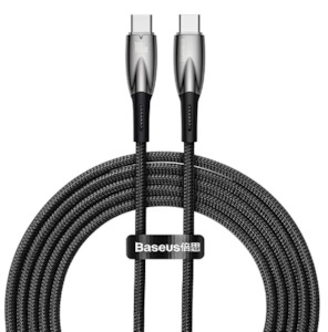 Mobile Device Cables Adapters: Baseus Glimmer Series Fast Charging Data Cable Type-C to Type-C 100W 1m Black