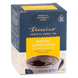 Tea Bags: Mango Lemon Balm Prebiotic SuperBoost Herbal Tea 10TB