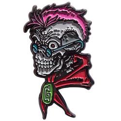 Goosebumps Curly Skull Enamel Pin