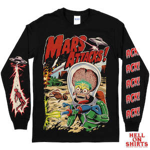 Mars Attacks Ack Ack Long Sleeve Size S