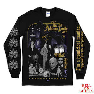 Addams Family Print Long Sleeve Size S