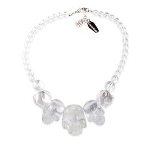 Skull Necklace Crystal Clear