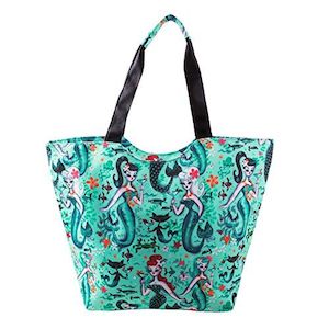 Martini Mermaids Large Tote Purse Size OS