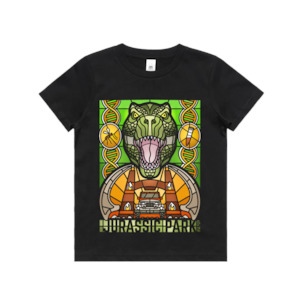 Jurassic Park Stained  Glass Kids Tee