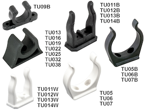 General Chandlery: Tube Clips, Nylon & Rubber