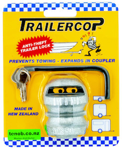 Products: Trailer Coupling Lock. TRAILER COP