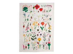 Ayesha Green Floral Tea Towel