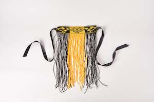 Neck Piece Black and Yellow Taaniko