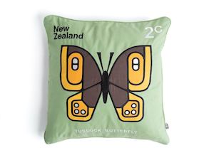 NZ Post Cushion Cover Butterfly Lime