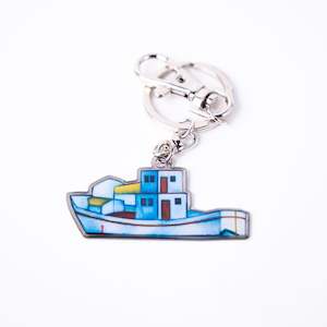 Boats Island Bay Keyring- Rita Angus