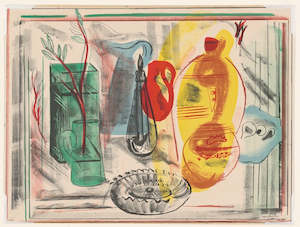 Frances Hodgkins, 'Arrangement of Jugs', - Print