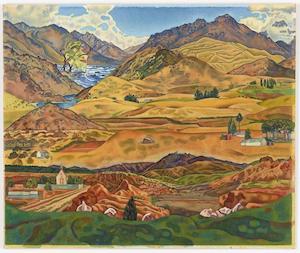 Rita Angus, 'Central Otago' - Print - wholesale