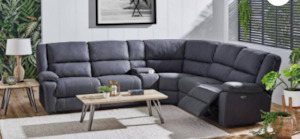 Furniture: Jefferson Corner Recliner Suite