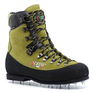 Industrial machinery and equipment: Andrew Antelao Spiked Chainsaw Boot – Green Suede